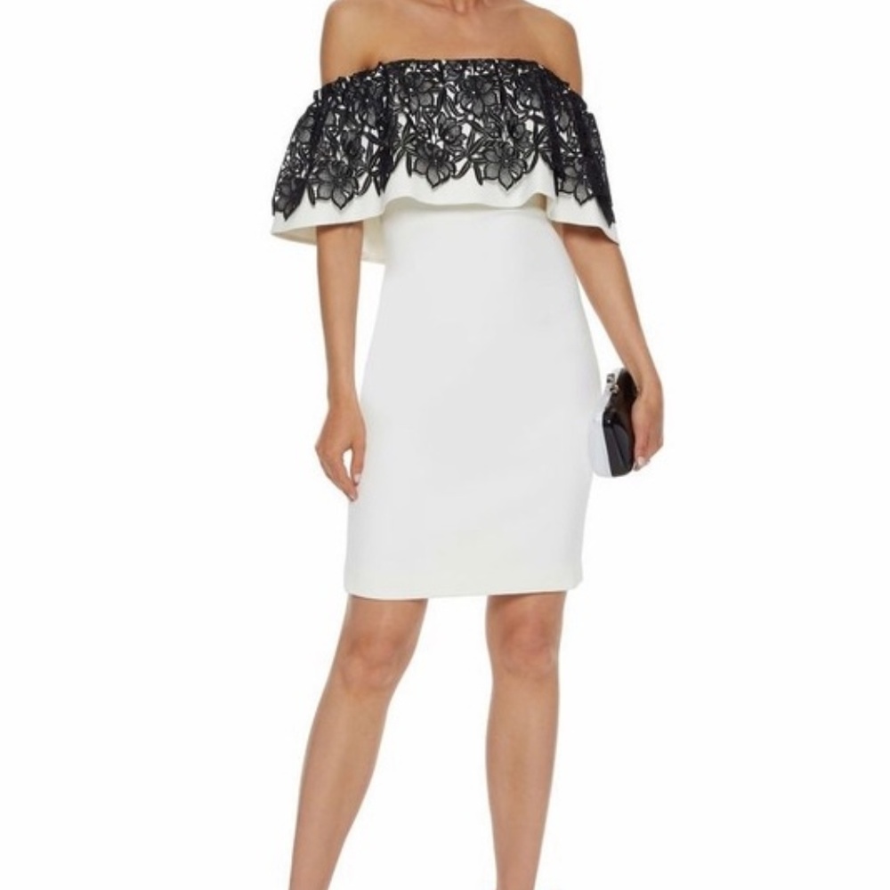 Badgley Mischka Off-the-Shoulder Dress Size 0